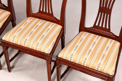 G452 Finish cm 4x Edle Englische Stühle Englisch Dining Chairs Antik 60er Jahre Küchenstühle Stuhlset (Kopie)