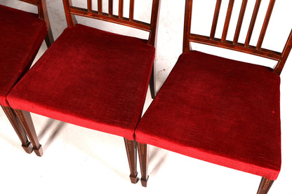 4x Traumhafte Stühle im Gustavianischen Stil Englisch Küchenstühle Esszimmer Stuhl Set