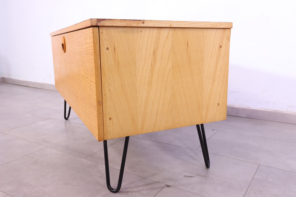 Original Hellerau Kommode Joachim Nebelung 430 Bauhaus Klappschrank Hairpin Legs