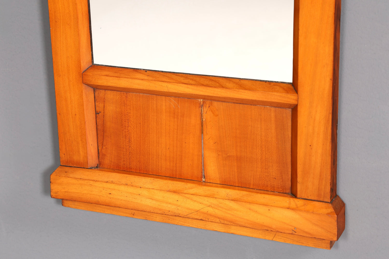 Wunderschöner Biedermeier Spiegel Kirschholz Wandspiegel Antik Holzspiegel Flurspiegel