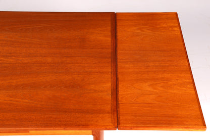 Schlichter Mid Century Esstisch Bernhard Pedersen &amp;Søn ausziehbarer Danish Design Teak Holz Küchentisch Esszimmer Tisch
