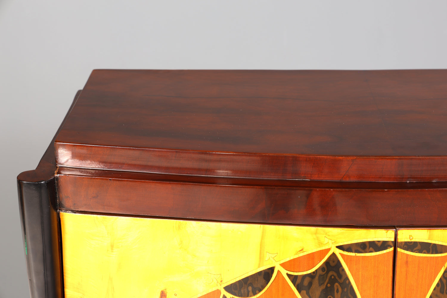 Beautiful Art Deco style highboard cabinet chest of drawers Vertiko Sun Cabinet