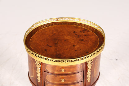 Edler Barock Louis XV Stil Beistelltisch Ablagetisch massiv Kommode Antik Stil