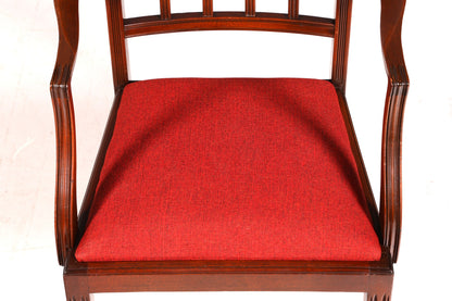 Stilvoller Englischer Armlehnstuhl UK Antik Stil Küchenstuhl Sekretär Polsterstuhl
