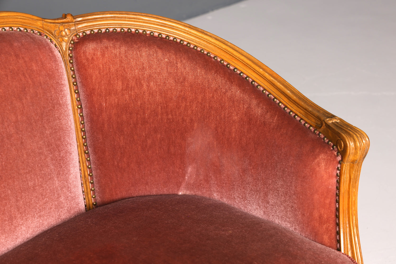 Wunderschönes Chippendale Sofa Barock Stil Couch Samt Stoff 2 Sitzer Canapé