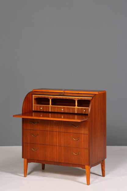 Traumhafter Mid Century Rollladen Sekretär Danish Design echt Holz Rollladen Kommode Schreibkommode