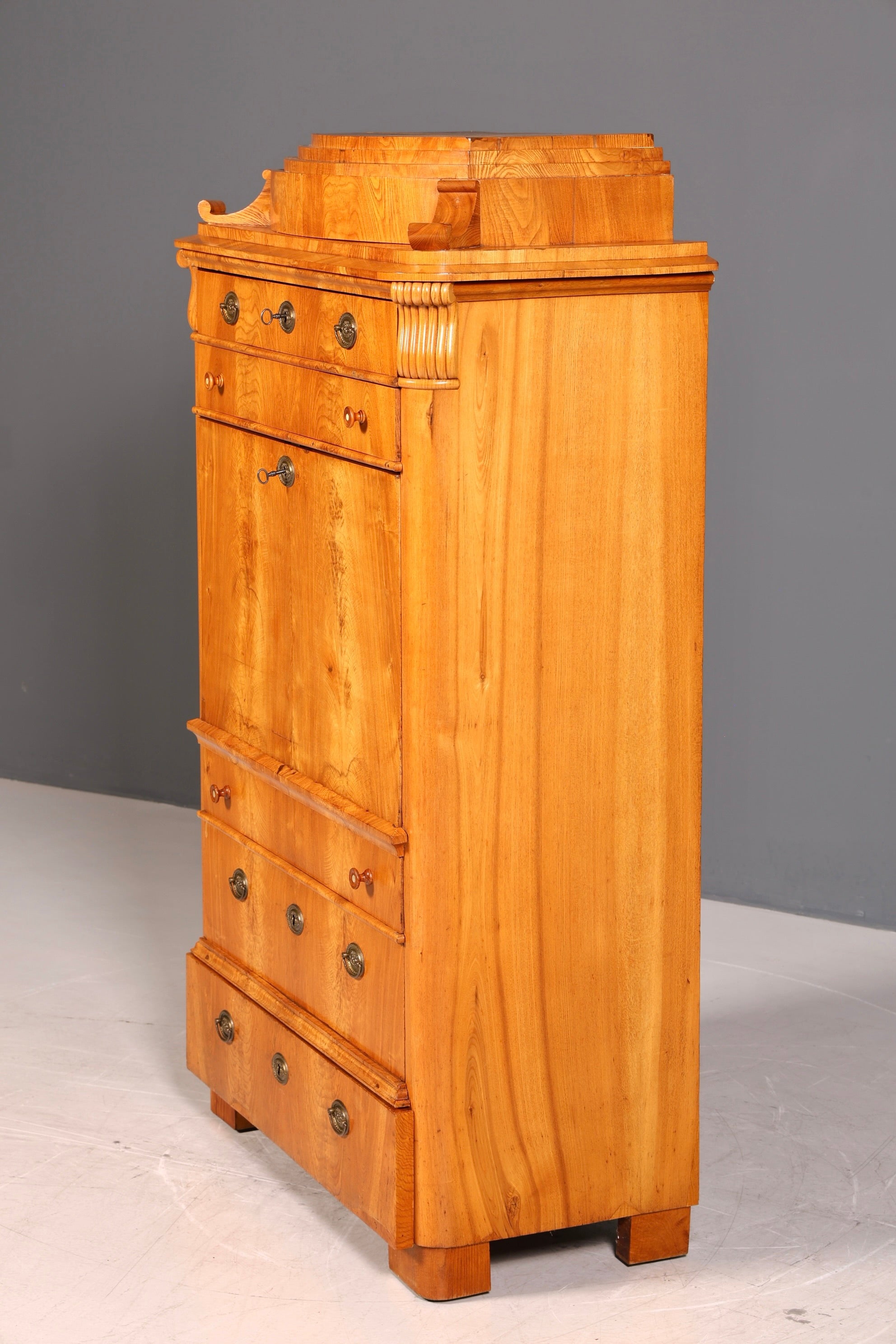 Wunderschöner Biedermeier Sekretär Schreibsekretär Vertiko Lousi Philippe Schreibtisch Massivholz