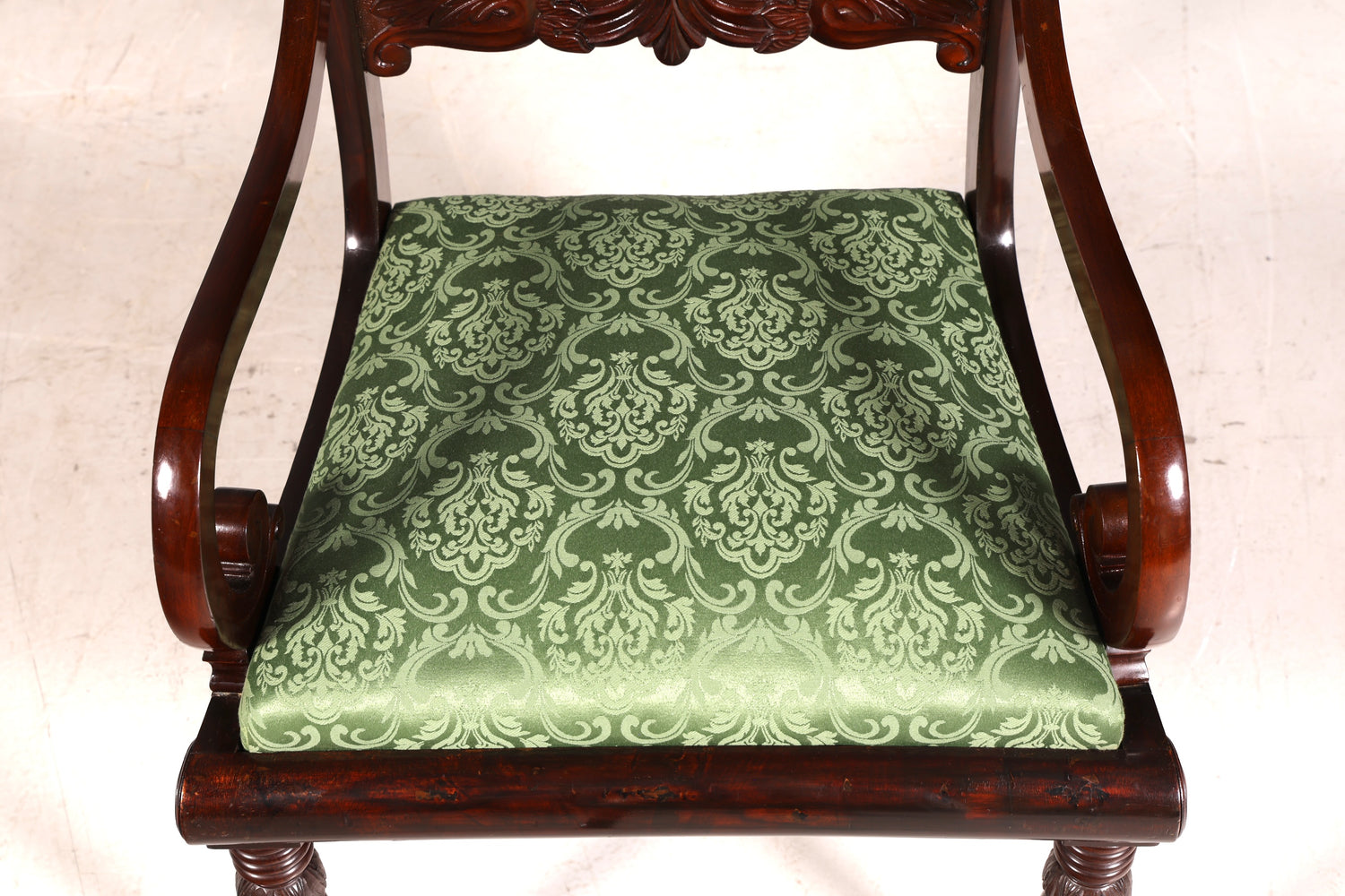 Wunderschöner Englischer Stuhl UK Küchenstuhl Antik Mahagoni Sekretär Stuhl Polsterstuhl 1 von 2
