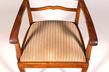 Wunderschöner Art Deco Armlehnstuhl um 1930 Nussbaum Sekretär Stuhl Antik Küchenstuhl Esszimmer Stuhl