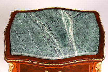 Traumhafter Louis XV Beistelltisch Barock Stil Ablagetisch Marmor Kommode Telefontisch