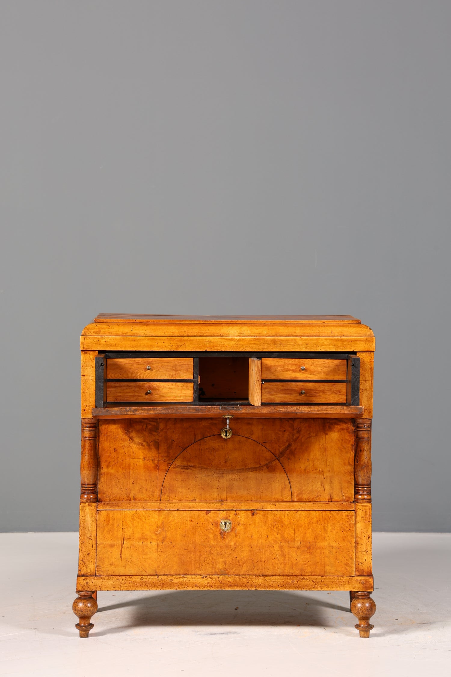 Wunderschöner Biedermeier Sekretär Antik Kommode Office Schreibkommode