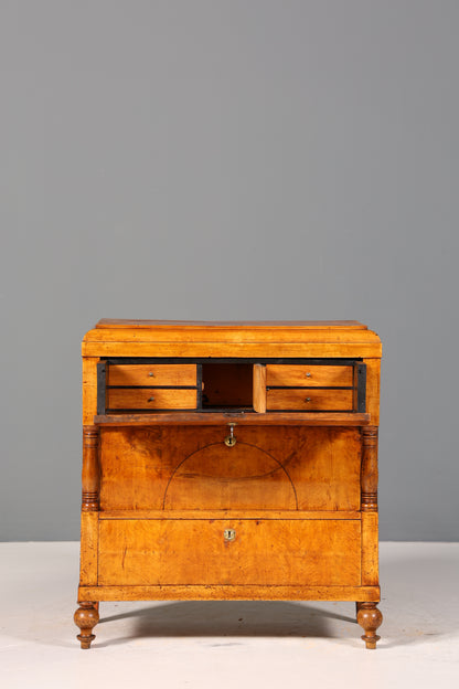 Wunderschöner Biedermeier Sekretär Antik Kommode Office Schreibkommode