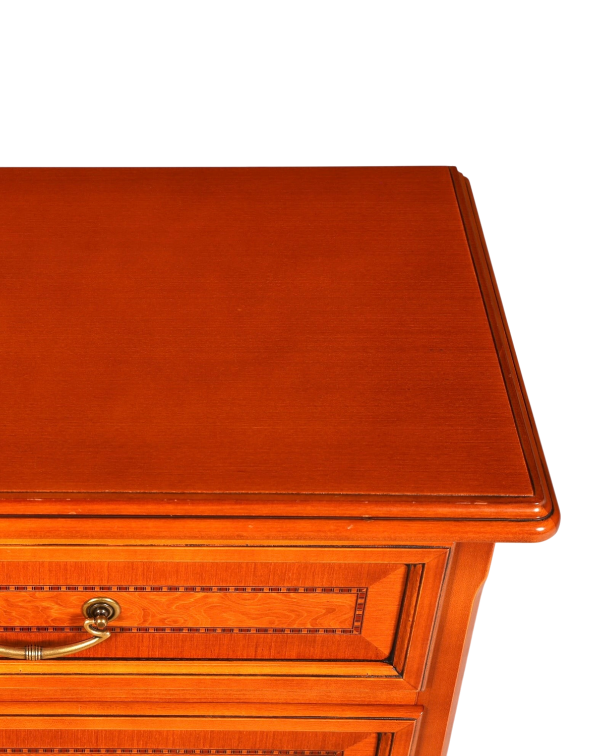 Hauptstadt Möblerei H945 Finish Kommode aus Holz mit warmem Farbton und antikem Messinggriff