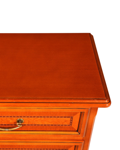 Hauptstadt Möblerei H945 Finish Kommode aus Holz mit warmem Farbton und antikem Messinggriff