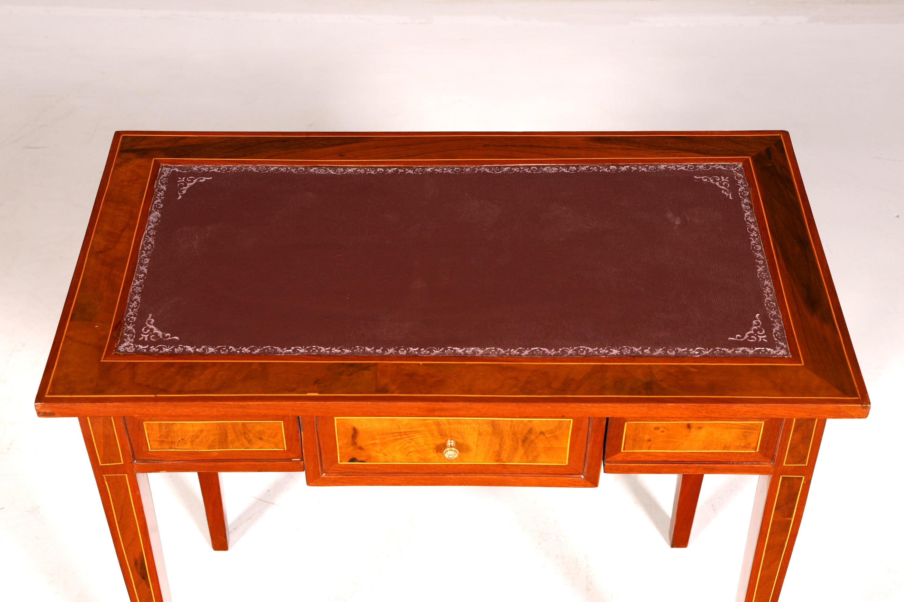 Beautiful delicate French desk in antique style, genuine wood office table