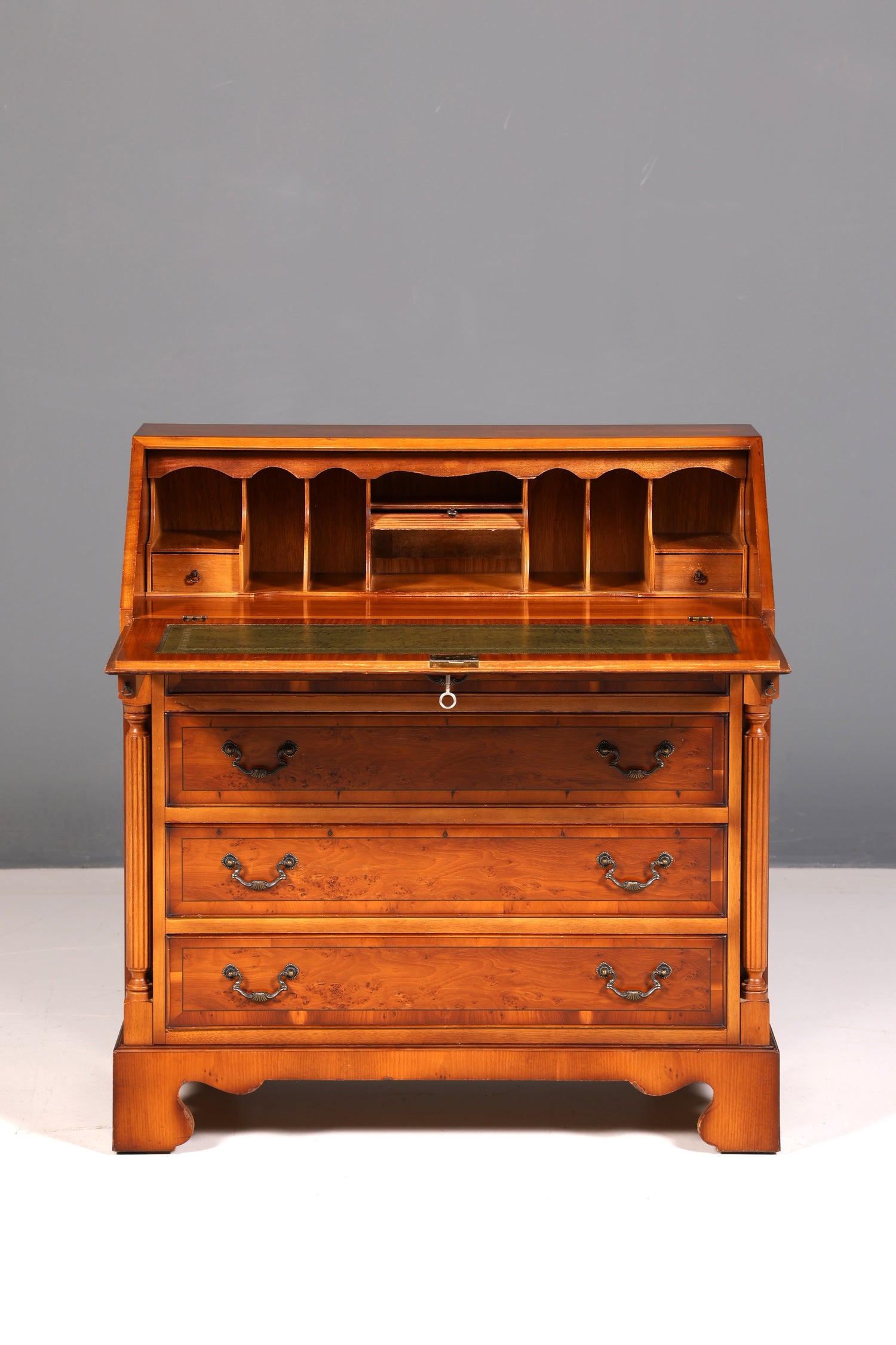 Wunderschöner Englischer Sekretär Schreibkommode Echt Holz Biedermeier Stil Schreibtisch Kommode