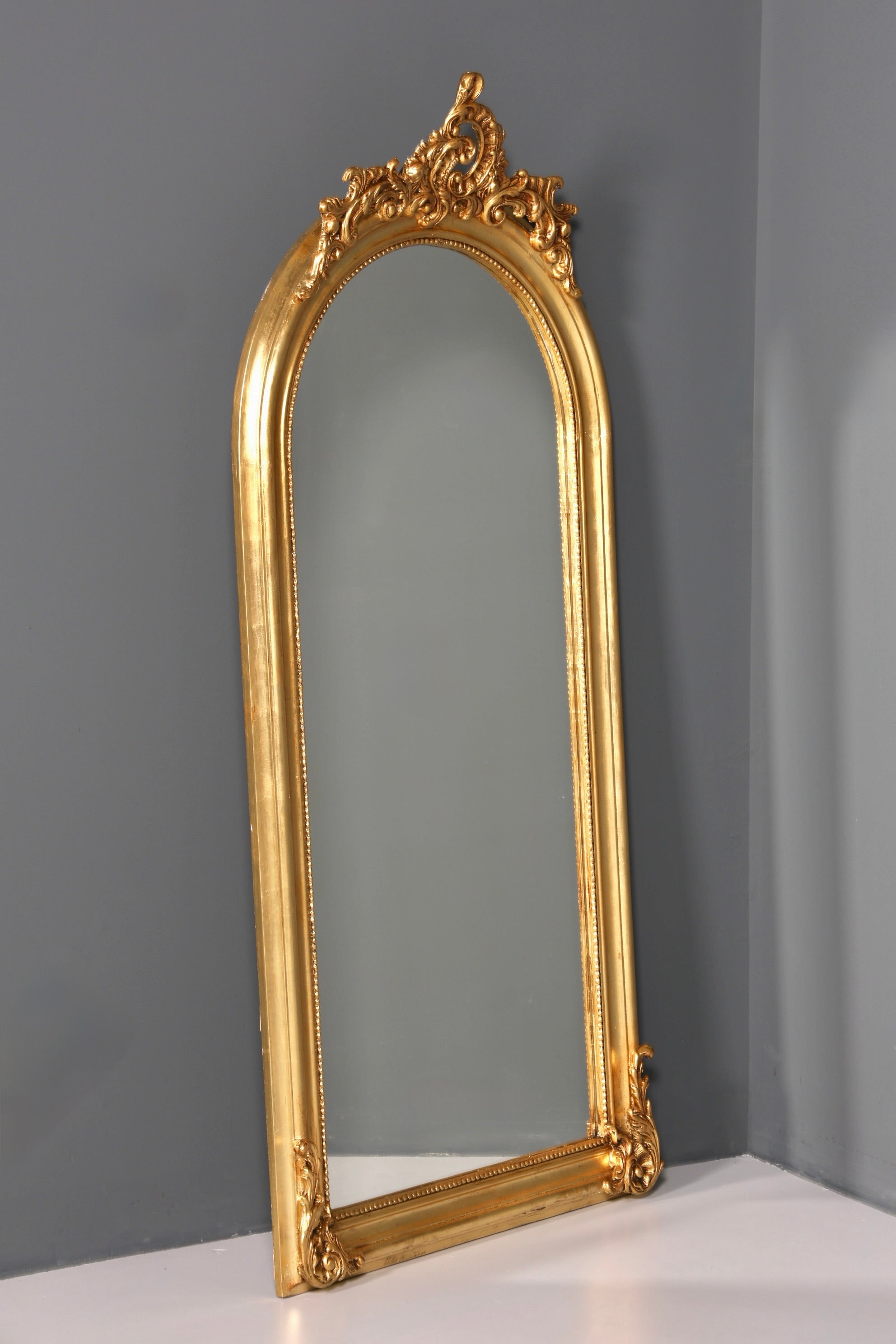 Stilvoller Prunk Barock Stil Standspiegel Antik Stil Ornament Flurspiegel Gold Spiegel