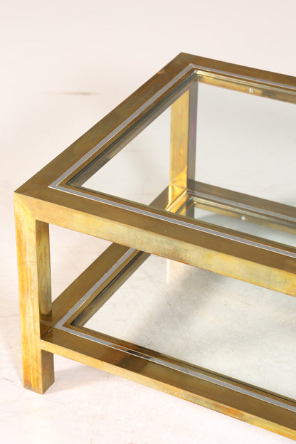 Wunderschöner Tisch im Maison Charles Stil Chrome Mid Century Coffee Table 70s Couchtisch Wohnzimmer Tisch