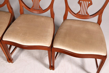 Noble Set of 4 English Chairs Hepplewhite Style Dining Chairs Antique Dining Chairs Kitchen Chairs Chair Set Vintage