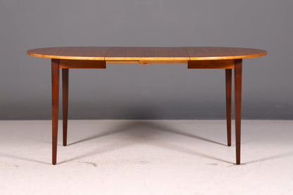 Schlichter Mid Century Esstisch ausziehbar Rund Vintage Tisch Retro Küchentisch 60s