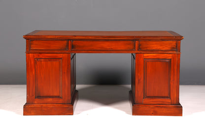 Beautiful English Mahogany Desk Antique Office Desk Partner Desk