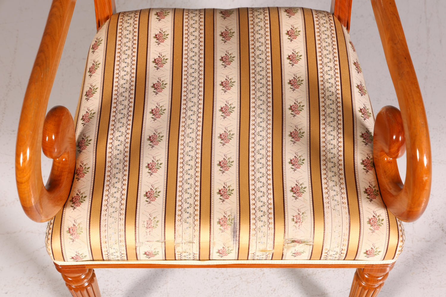 Wunderschöner Englischer Stuhl UK Küchenstuhl Antik Biedermeier Stil Eibe Sekretär Stuhl Polsterstuhl