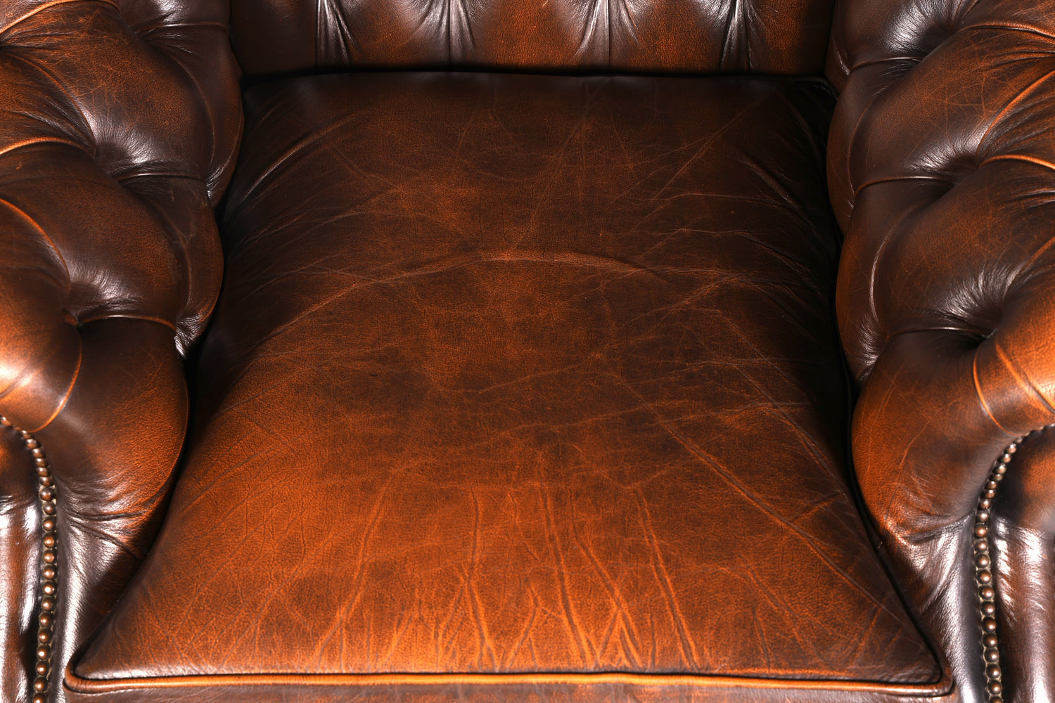 G102 Finish Original Chesterfield Ohrenbacken Sessel Englisch Leder Herrensessel UK Armlehnsessel