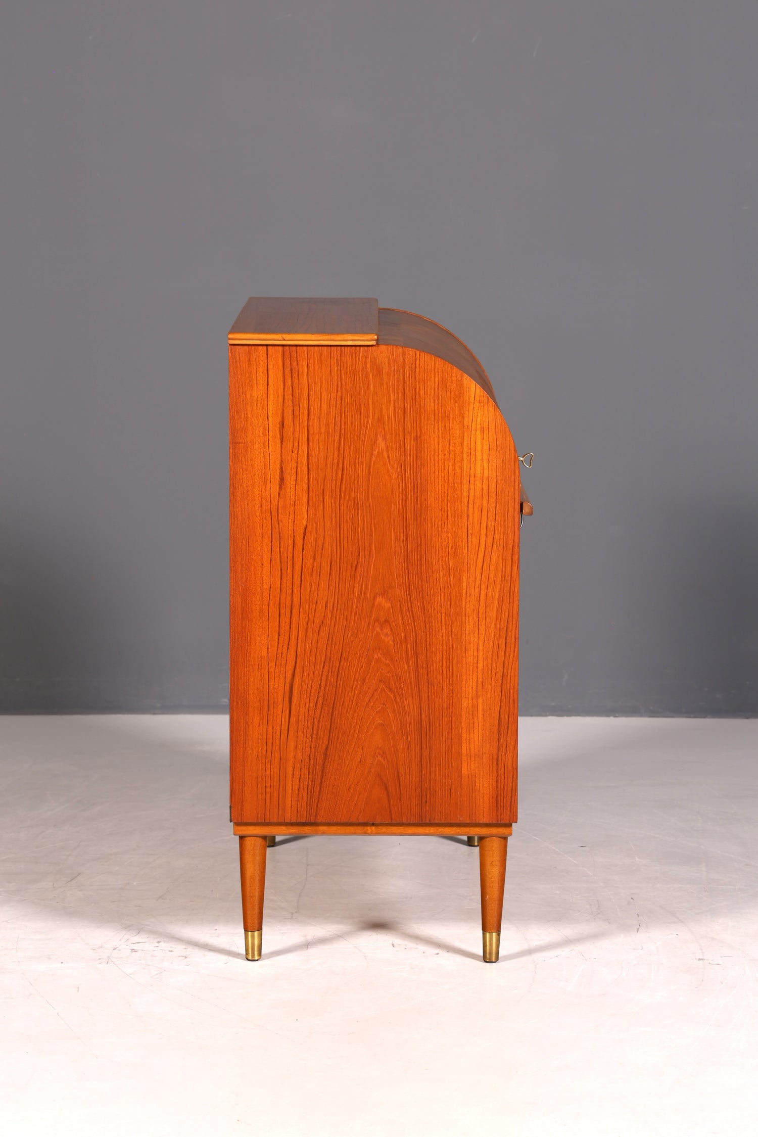 Wunderschöner Mid Century Rollladen Sekretär Danish Design echt Holz Schreibkommode 60er Jahre