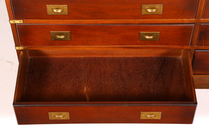 Traumhaftes Maritimes Sideboard Englische Schiffskommode Military Chest Schrank Antik Massivholz