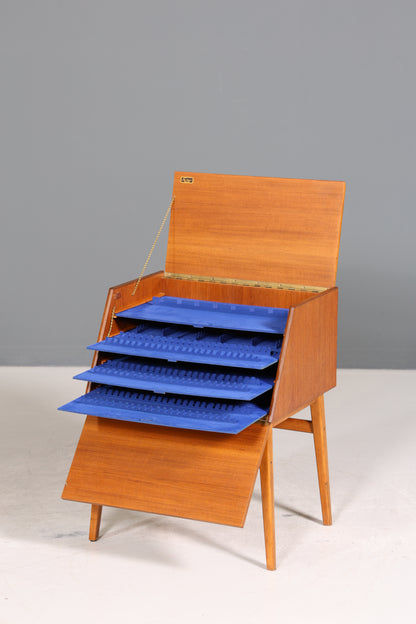 Traumhafte Mid Century Kommode Stig-Bolaget Teak Holz Besteckkasten Besteckschrank Schränkchen 60er Jahre