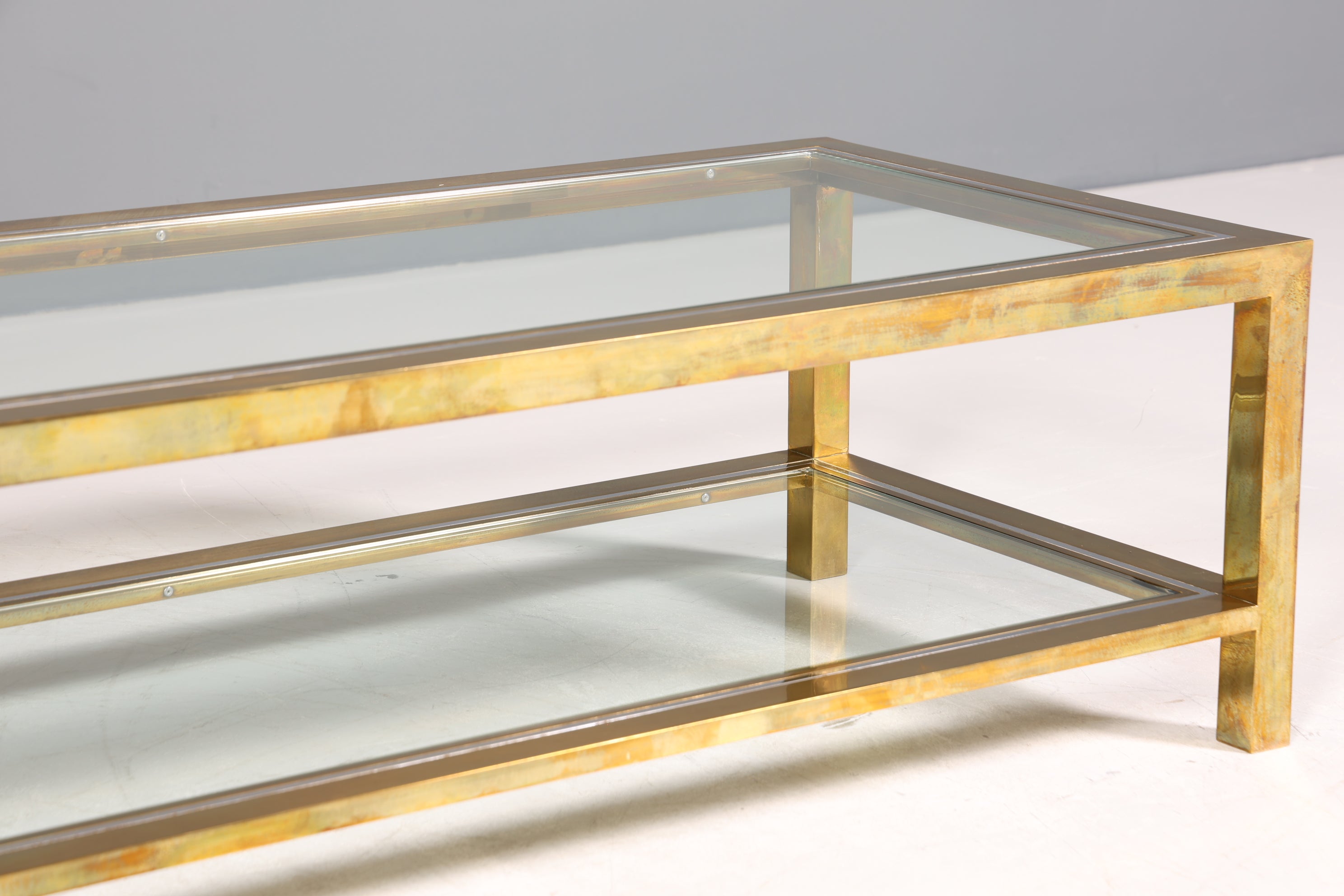Wunderschöner Tisch im Maison Charles Stil Chrome Mid Century Coffee Table 70s Couchtisch Wohnzimmer Tisch