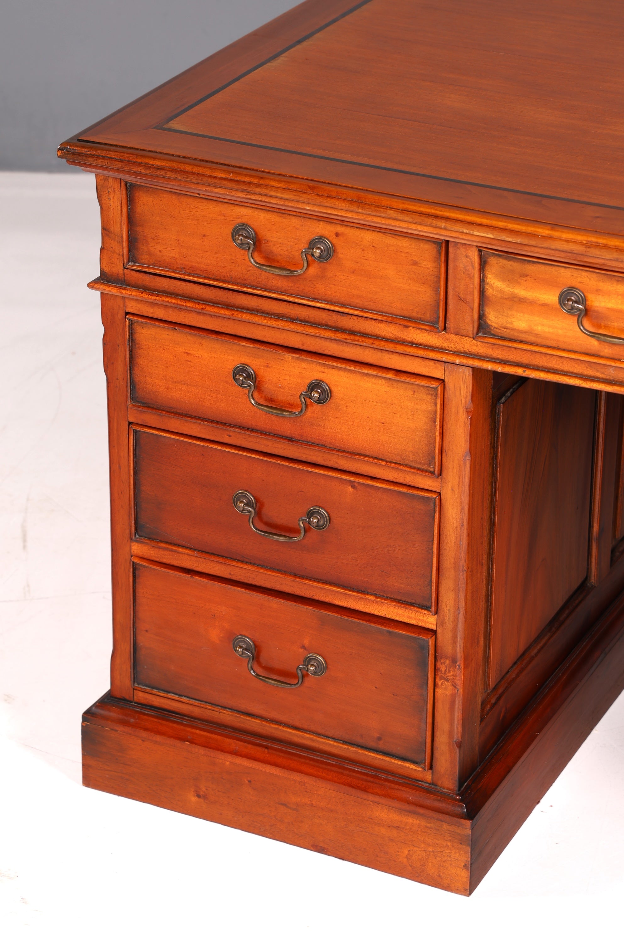 Beautiful English Mahogany Desk Antique Office Desk Partner Desk