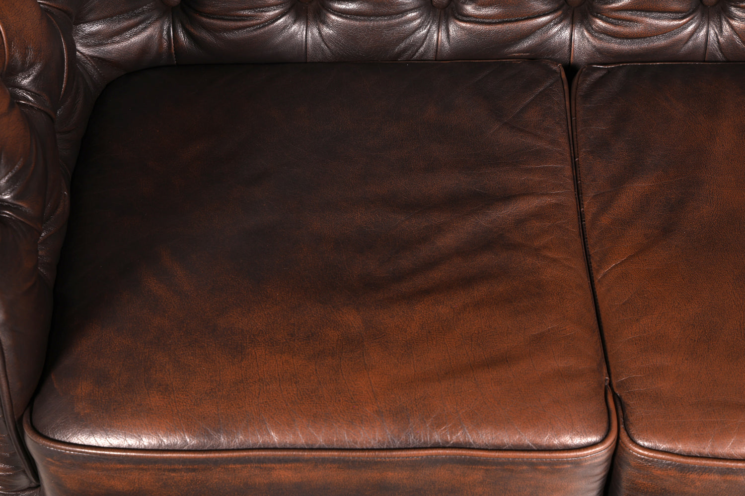 Wunderschönes Original Chesterfield Sofa 2-Sitzer Couch England Echt Leder Polstersofa Englisch Vintage