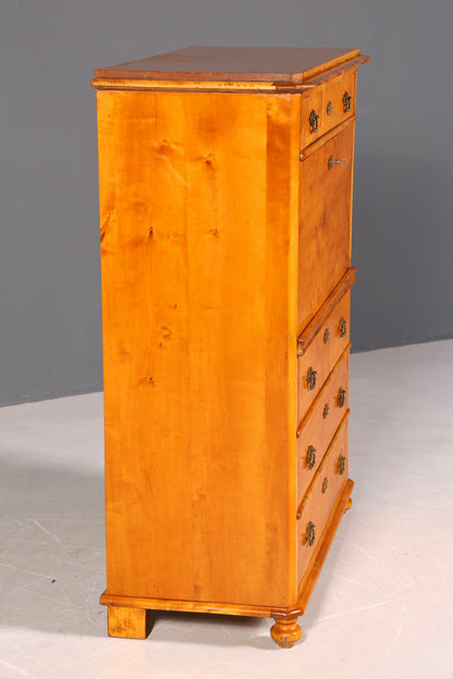 G106 Finish cm Wunderschöner Gründerzeit Sekretär Kommode Jugendstil Schubladenkommode Antik Vertiko