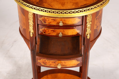 Stilvoller Barock Louis XV Stil Beistelltisch Ablagetisch massiv Kommode Antik Stil