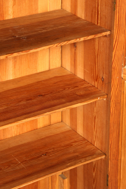 F942 Finish Traumhafte Jugendstil Vitrine Antike Holz Bücherschrank Eiche Antik Schrank Geschirrschrank