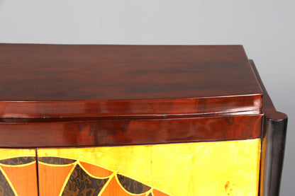 Beautiful Art Deco style highboard cabinet chest of drawers Vertiko Sun Cabinet