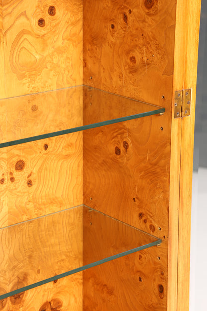 Traumhafte Original Art Deco Vitrine um 1930 Birke Schrank Regal Bücherregal Vitrinen Schrank Kommode