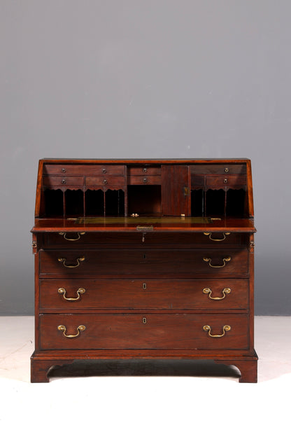 Wunderschöner Englischer Sekretär Schreibkommode Echt Holz echt Lederauflage Schreibtisch Kommode Antik Vintage