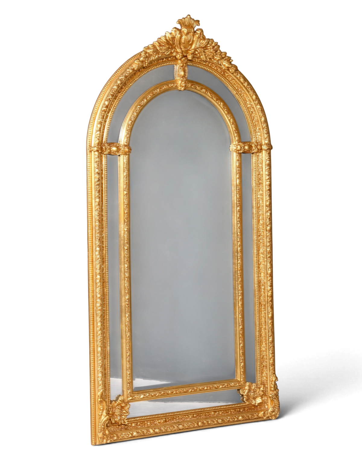 XXL Prunk Barock Standspiegel Gold Ornament Flurspiegel