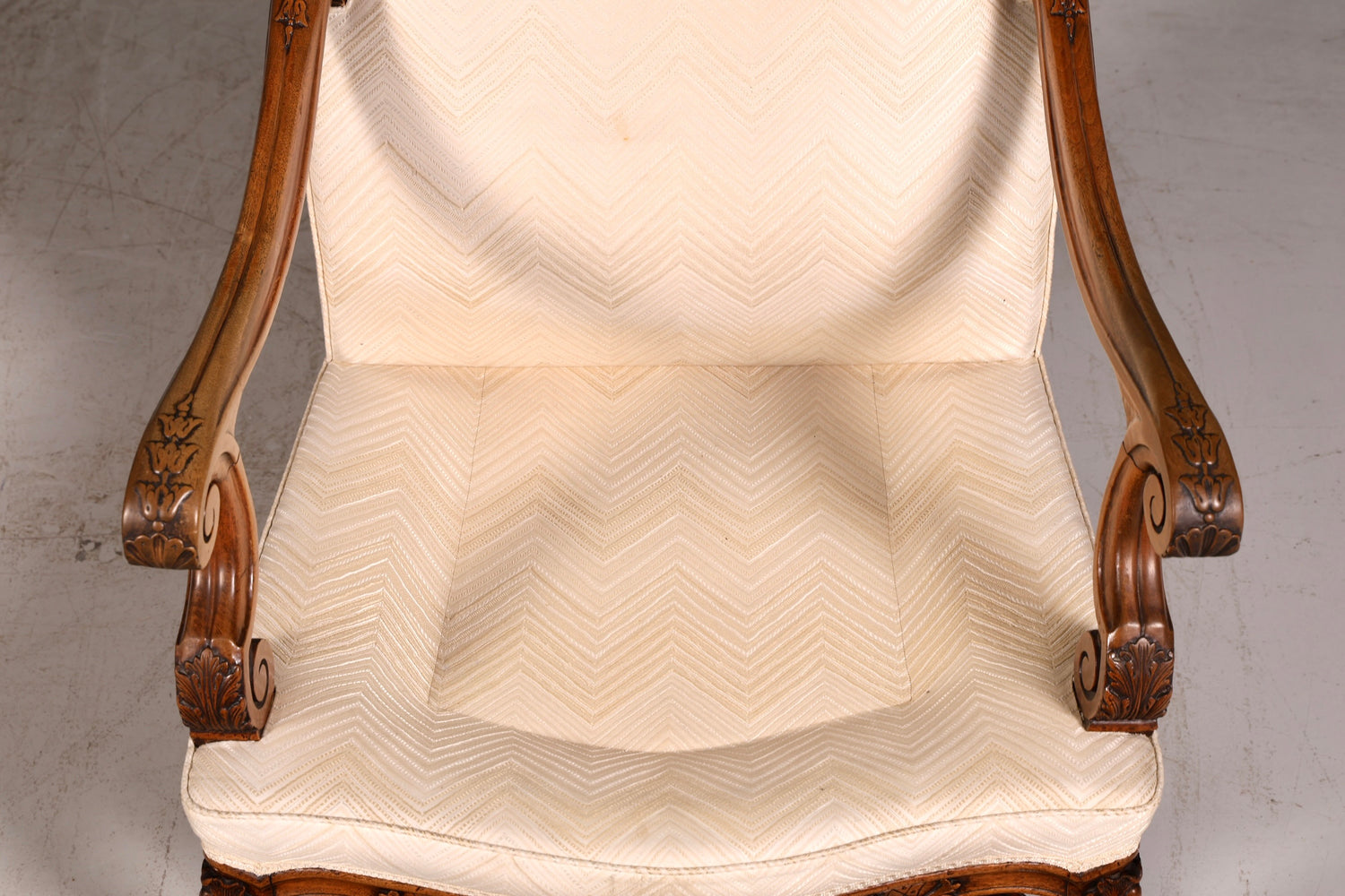 Elegant Louis Philippe Armchair, Gründerzeit Antique Armchair, Secretary Chair, Upholstered Armchair 2 of 2