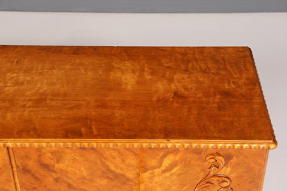 Wunderschönes Original Art Deco Sideboard Antik Schrank Birke TV Kommode um 1930