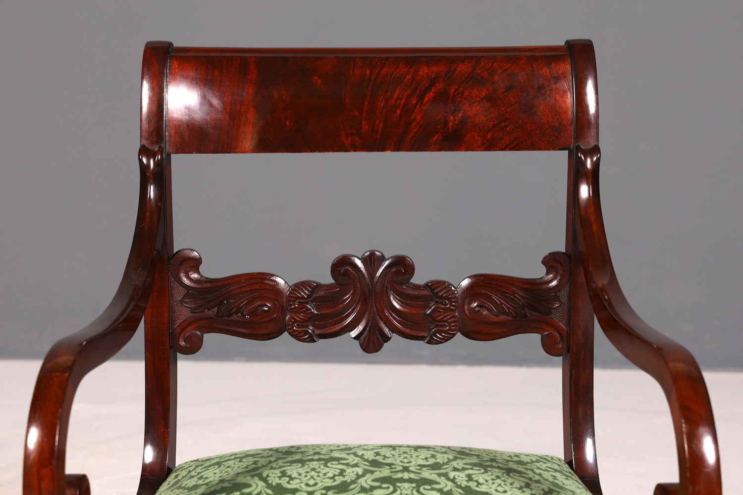 Wunderschöner Englischer Stuhl UK Küchenstuhl Antik Mahagoni Sekretär Stuhl Polsterstuhl 2 von 2