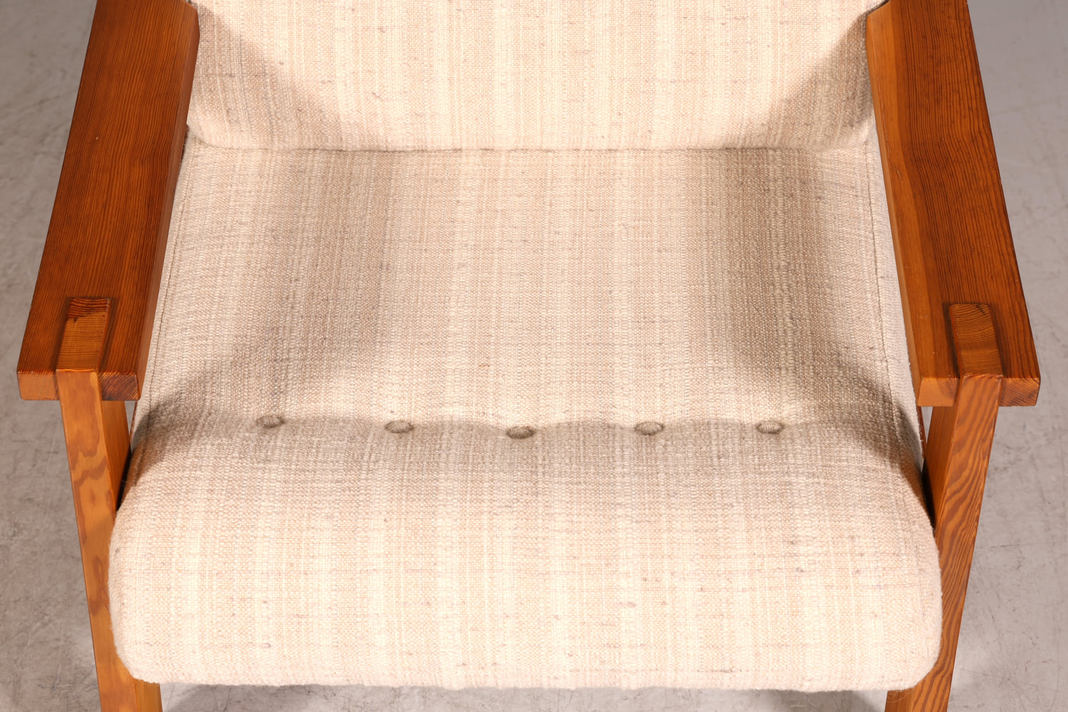 Schlichter Mid Century Sessel Danish Design Armlehnsessel echt Holz Relax Sessel 1 von 2