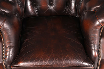 Edler Original Chesterfield Centurion Sessel Braun Echt Leder Englischer Armlehnsessel Herrensessel UK 1 von 2