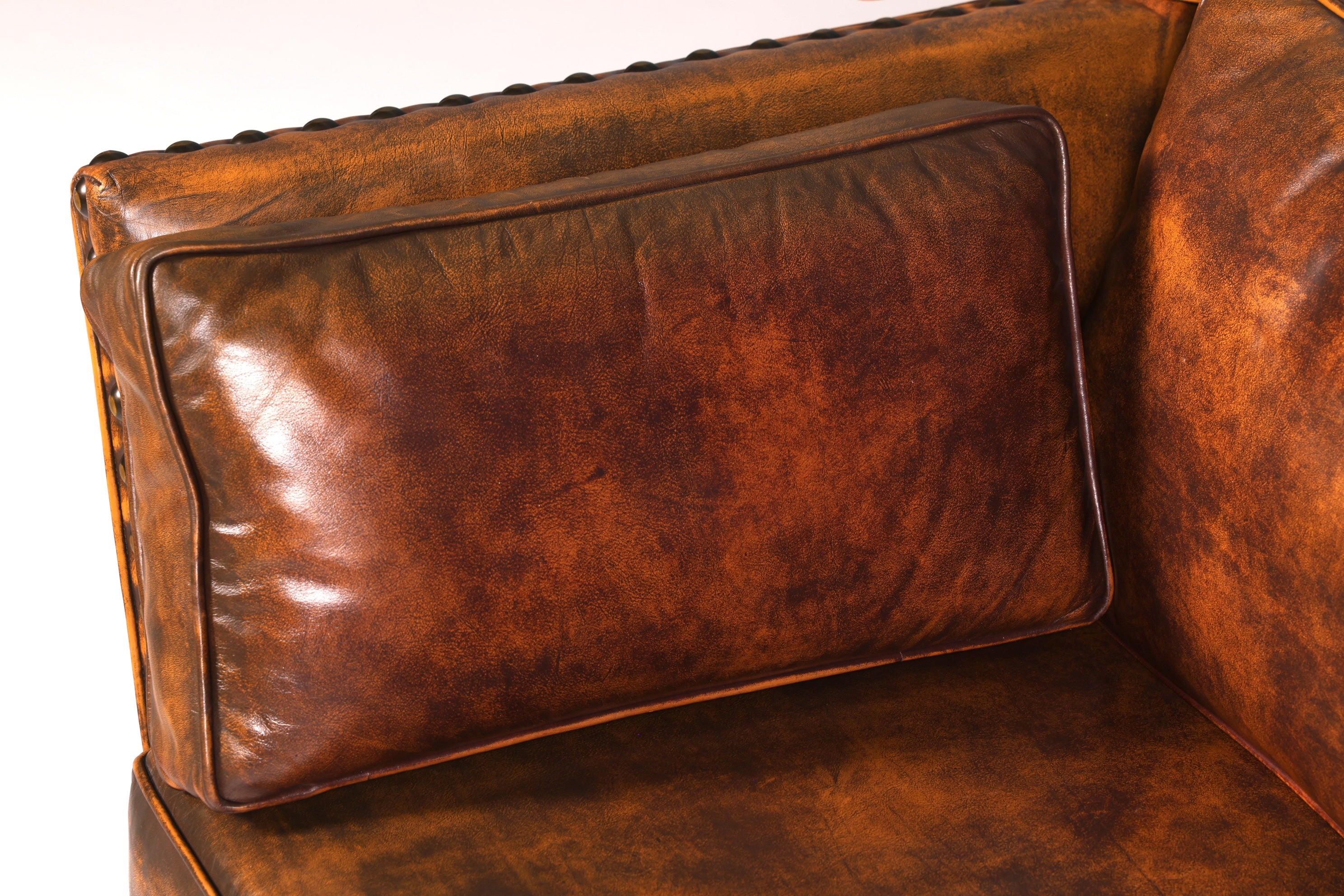 Wunderschönes Englisches Sofa im Knole Stil echt Leder Couch Englisch Polstersofa Antik Stil