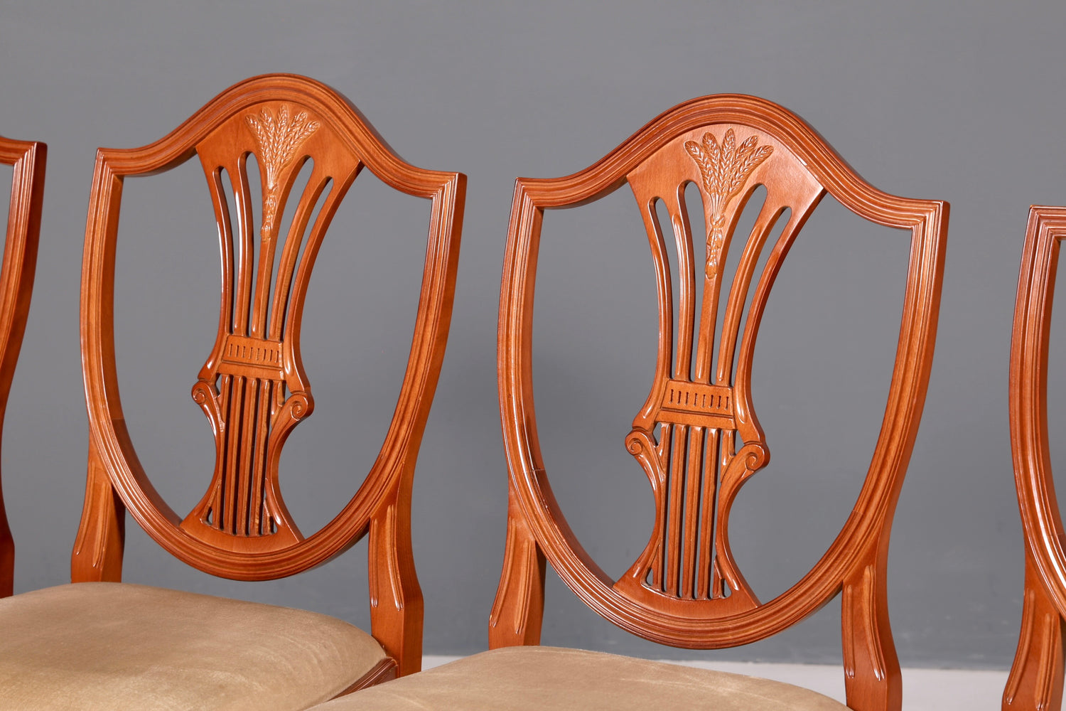 Noble Set of 4 English Chairs Hepplewhite Style Dining Chairs Antique Dining Chairs Kitchen Chairs Chair Set Vintage