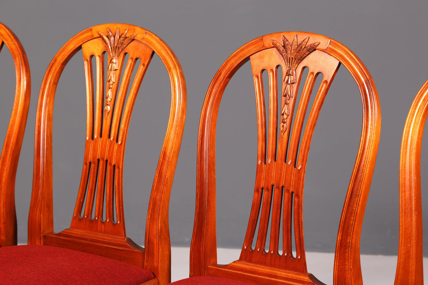 4x Edle Englische Stühle Englisch Dining Chairs Antik 60er Jahre Regency Küchenstühle Stuhlset