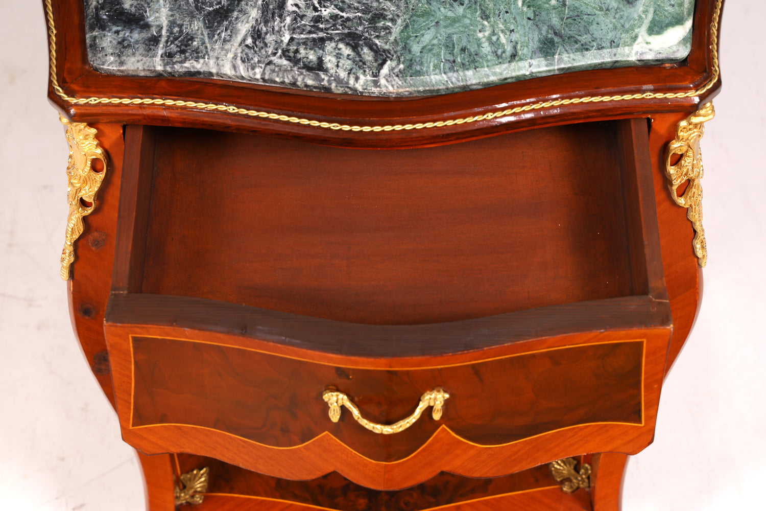 Dreamy Louis XV side table, Baroque style, marble console table, chest of drawers, telephone table
