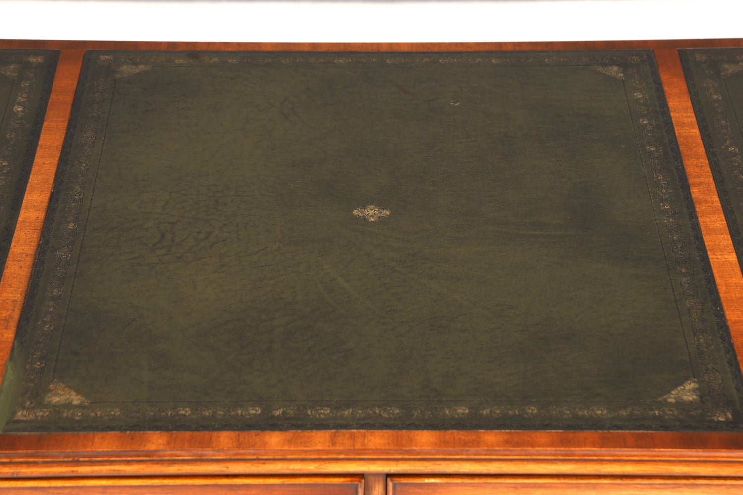 Wunderschöner Englischer Schreibtisch echt Lederauflage Regency Stil Bürotisch Antik Stil Office Desk